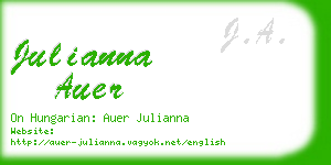 julianna auer business card